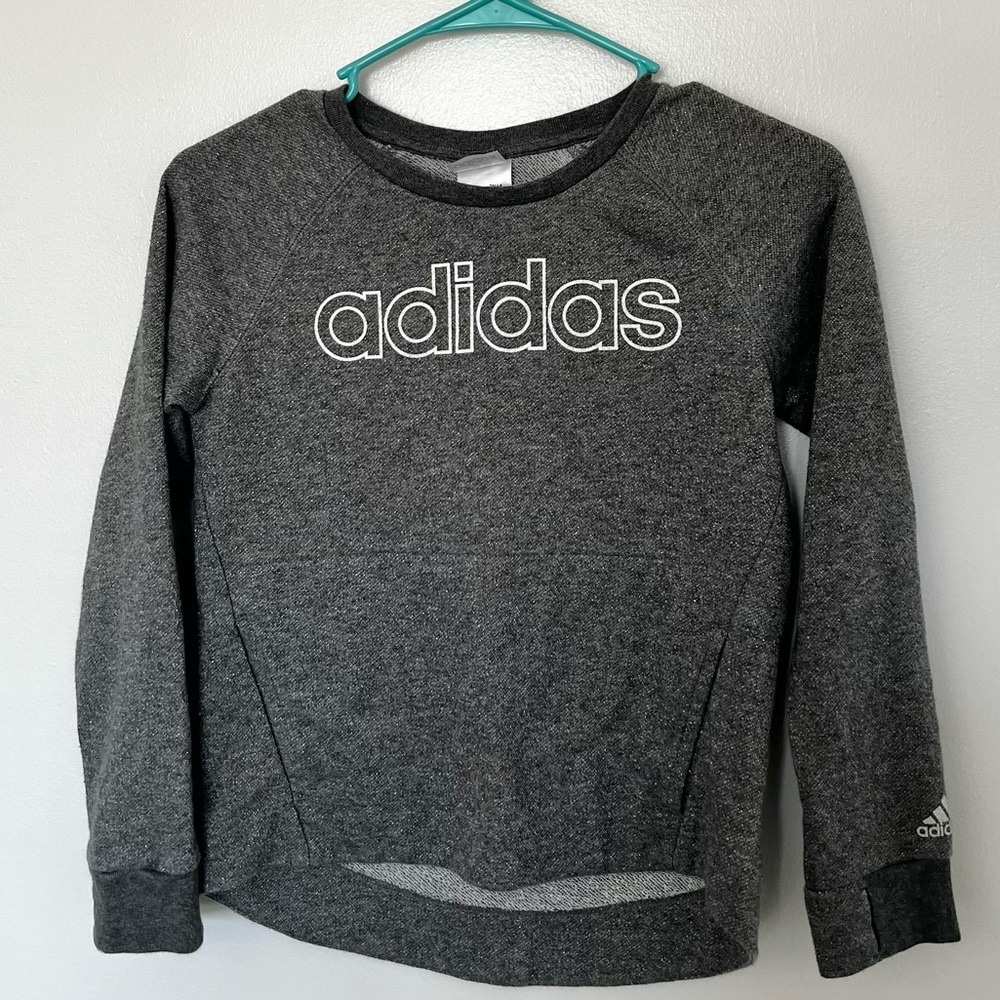 Gray Adidas Girls Sweatshirt